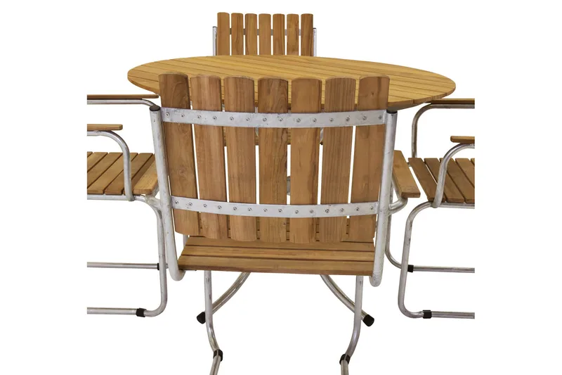 Arild Spisegruppe 110 cm Rund + 4 spisebordsstole - Havemøbler - Udendørsgruppe - Havesæt