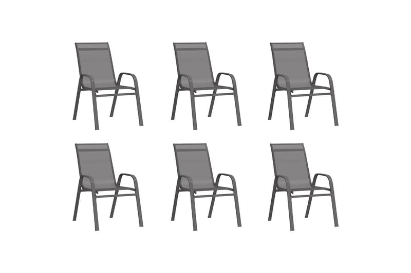 beBasic spisebordssæt til haven 7 dele grå og sort - GrÃ¥ - Havemøbler - Udendørsgruppe - Havesæt