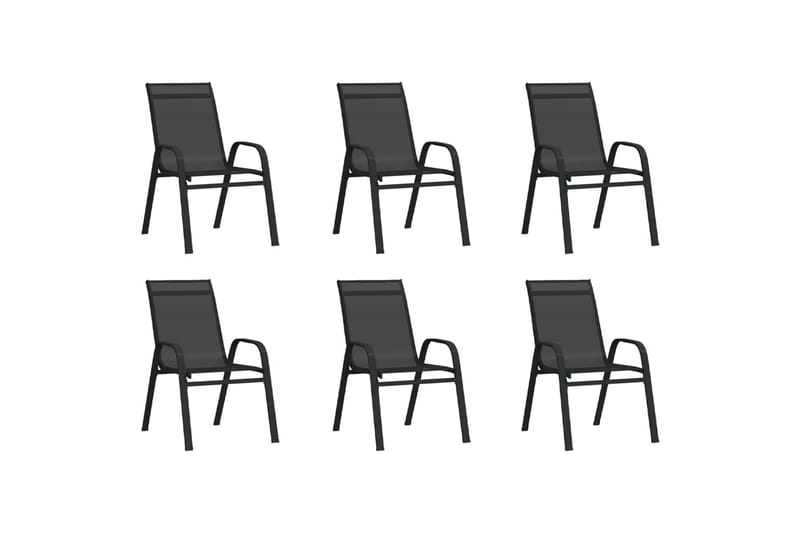 beBasic spisebordssæt til haven 7 dele sort - Sort - Havemøbler - Udendørsgruppe - Havesæt