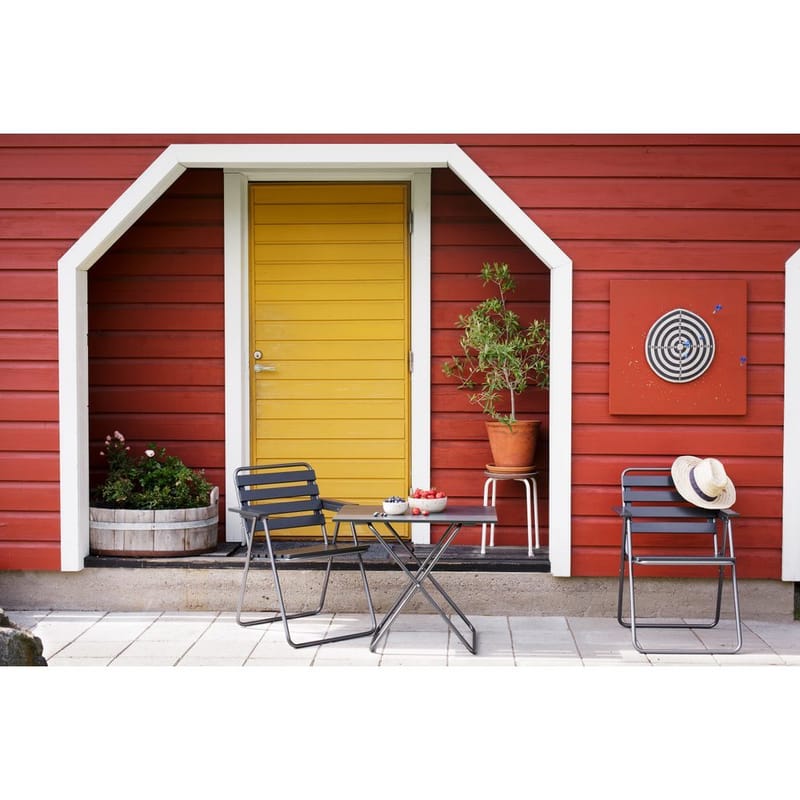 Bordsæt Varax Retro 401 + 2 stk. 305 Grå/Sort - Grå/Sort - Havemøbler - Udendørsgruppe - Havesæt