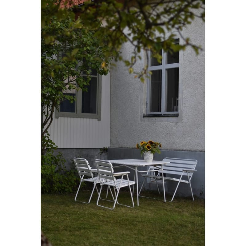 Bordsæt Varax Retro 403 + 2 stk 305 + 302 Hvid - Hvid - Havemøbler - Udendørsgruppe - Havesæt