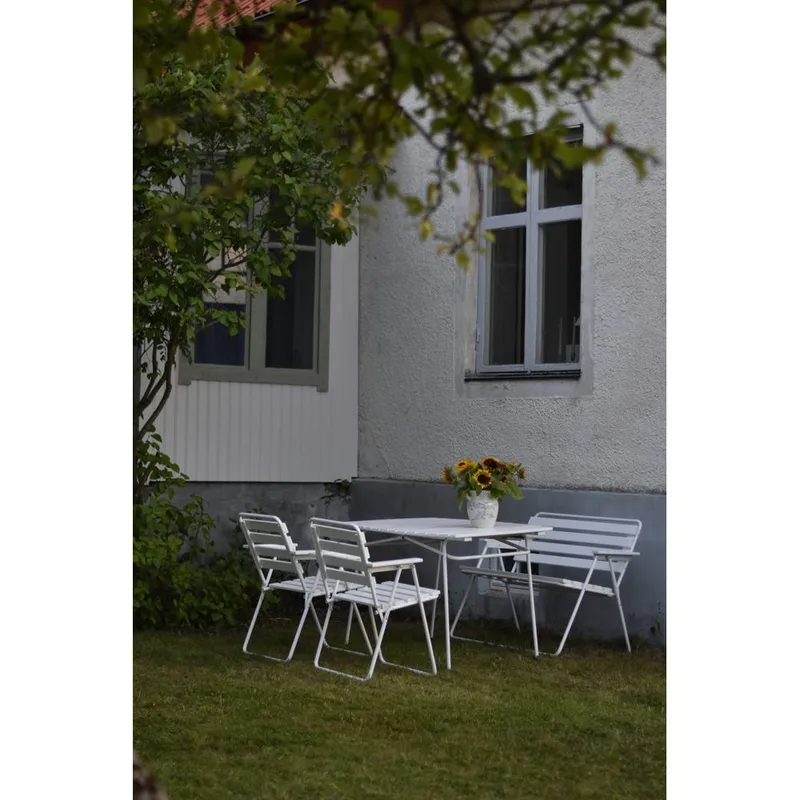 Bordsæt Varax Retro 403 + 2 stk 305 + 302 Hvid - Hvid - Havemøbler - Udendørsgruppe - Havesæt