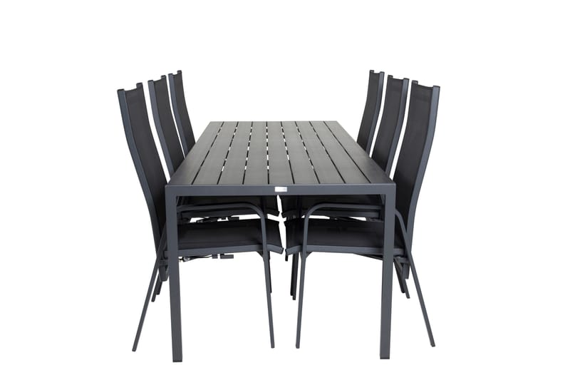 Break Spisebordssæt inkl 6 Copacabana Armstole, Nonwood/Sort