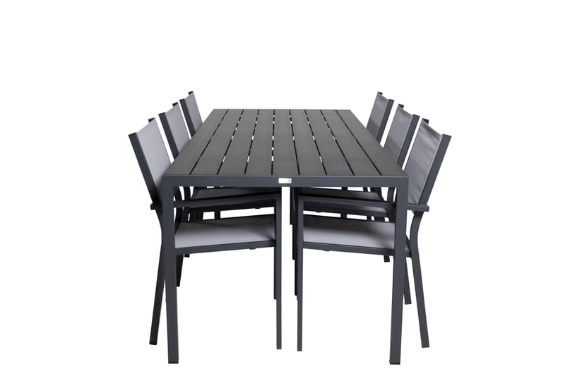 Break Spisegruppe + 6 stole, Sort