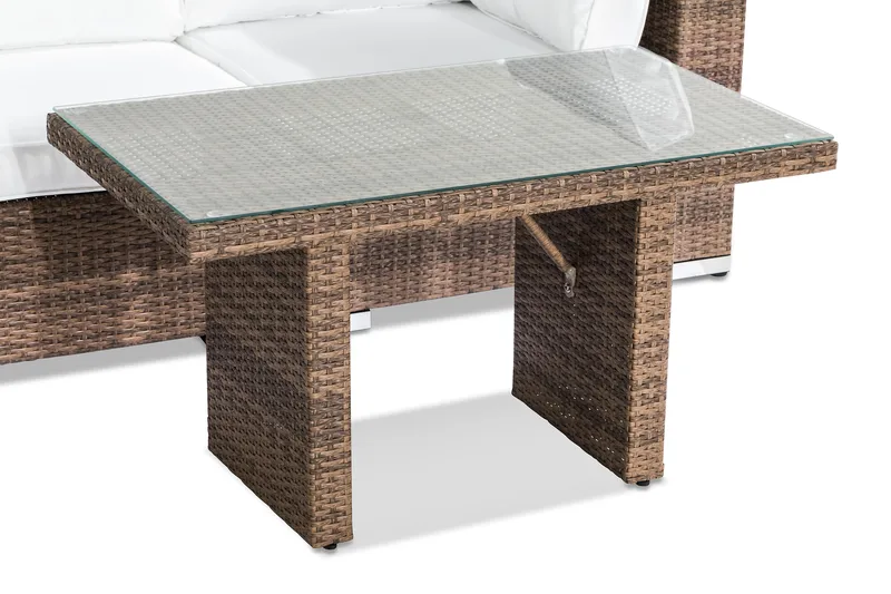 Bahamas Loungesæt 2-Personers - Sand Bord - Havemøbler - Balkon - Balkonmøbler - Altansæt