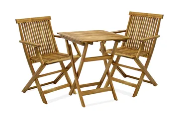 Balkon sæt FINLAY bord og 2 stole 60x60xH72cm - Havemøbler - Udendørsgruppe - Cafesæt