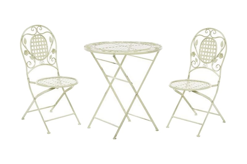Balkonsæt af bord og 2 stole lysegrøn BIVIO, Grøn