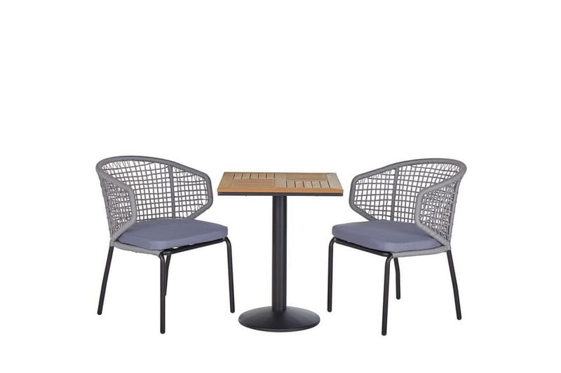 Balkonsæt grå/sort PALMI, Grå