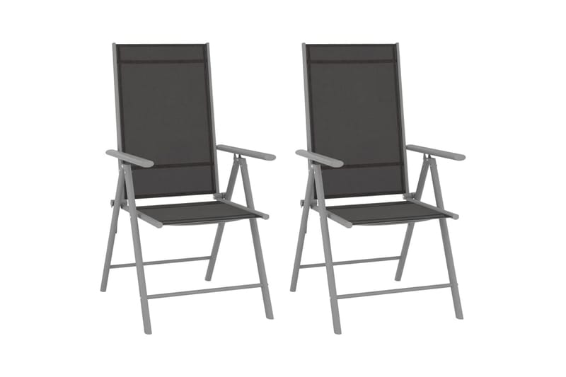 bistrosæt 3 dele aluminium og textilene sølvfarvet - Sølv - Havemøbler - Udendørsgruppe - Cafesæt