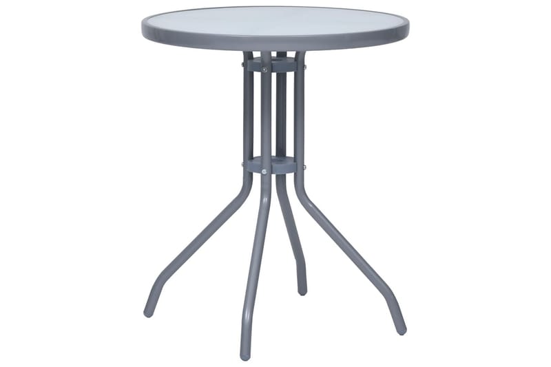 bistrosæt 3 dele aluminium og textilene sølvfarvet - Sølv - Havemøbler - Udendørsgruppe - Cafesæt