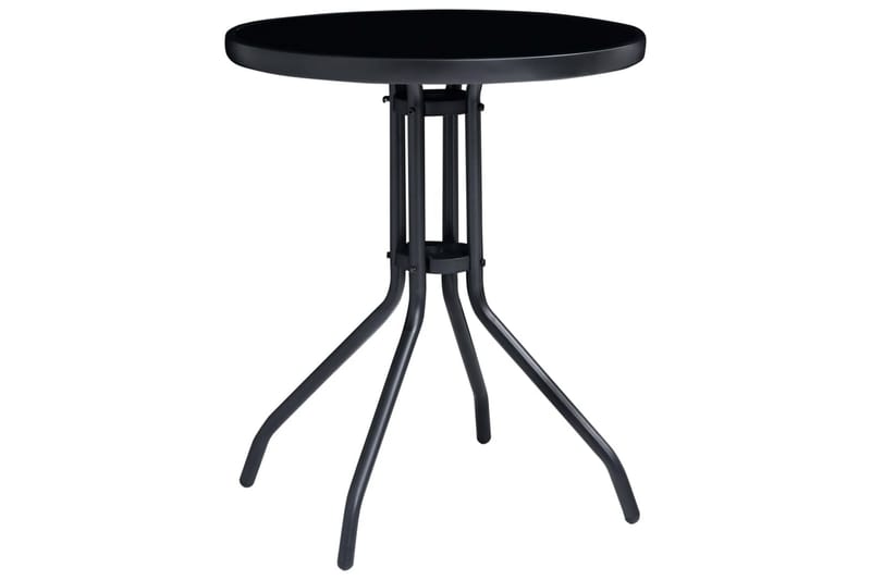 bistrosæt 3 dele aluminium og textilene sort - Sort - Havemøbler - Udendørsgruppe - Cafesæt