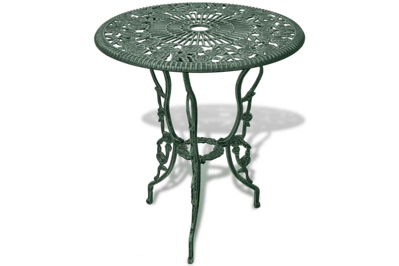 Bistrosæt 3 Dele Støbt Aluminium Grøn - Grøn - Havemøbler - Udendørsgruppe - Cafesæt