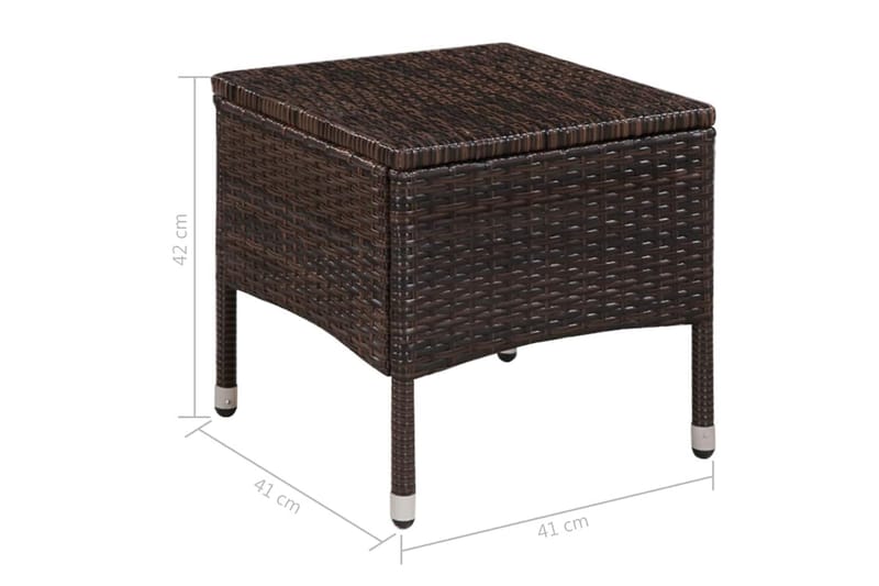 Bistrosæt 3 Dele Polyrattan Brun - Brun - Havemøbler - Udendørsgruppe - Cafesæt