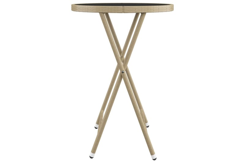 bistrosæt til haven 3 dele polyrattan og hærdet glas beige - Beige - Havemøbler - Udendørsgruppe - Cafesæt