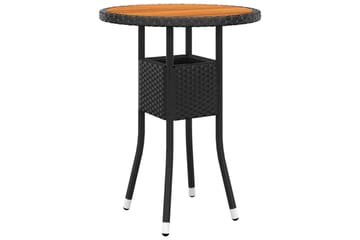 bistrosæt til haven 3 dele polyrattan sort - Sort - Havemøbler - Udendørsgruppe - Cafesæt