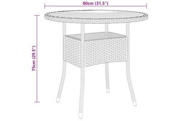 bistrosæt til haven 3 dele polyrattan sort - Sort - Havemøbler - Udendørsgruppe - Cafesæt