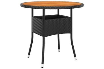 bistrosæt til haven 3 dele polyrattan sort - Sort - Havemøbler - Udendørsgruppe - Cafesæt