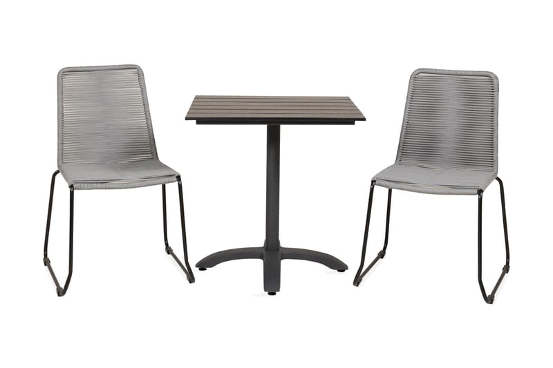 Colorado Cafésæt 70 cm + 2 Lindos Stole - Sort - Havemøbler - Balkon - Balkonmøbler - Altansæt