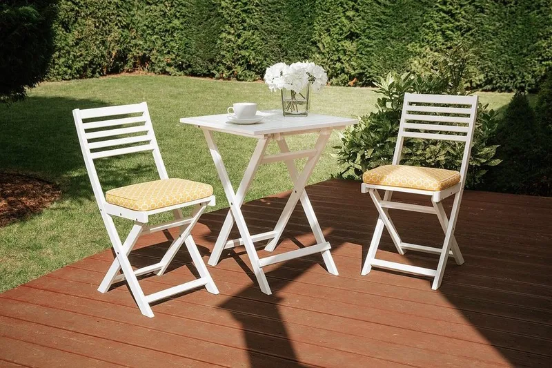 Fiji Balkon sæt 60 cm - Gul - Havemøbler - Udendørsgruppe - Cafesæt