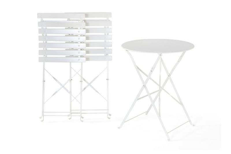 Fiori Balkonsæt 45,5 cm - Hvid - Havemøbler - Udendørsgruppe - Cafesæt