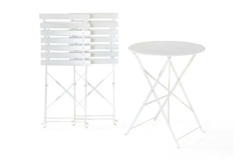 Fiori Balkonsæt 45,5 cm - Hvid - Havemøbler - Udendørsgruppe - Cafesæt