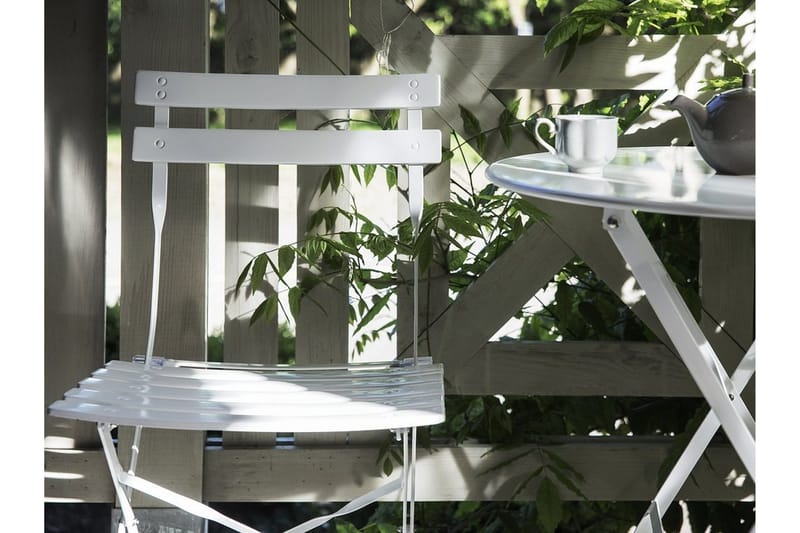 Fiori Balkonsæt 45,5 cm - Hvid - Havemøbler - Udendørsgruppe - Cafesæt