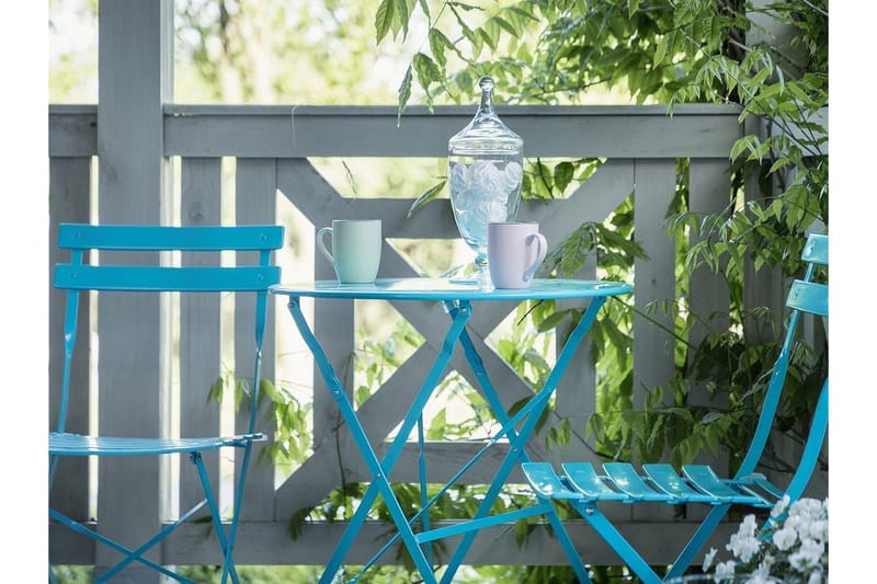 Fiori balkonssæt 52 cm - Blå - Havemøbler - Udendørsgruppe - Cafesæt