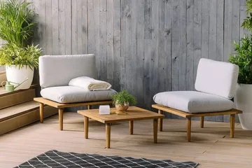Frascati Balkonmøbler 80 cm - Grå - Havemøbler - Udendørsgruppe - Cafesæt