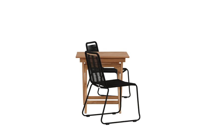 Ghana Cafesæt 70x70 cm + 2 Lindos Stabelbar stol - Venture Home - Altansæt - Cafesæt