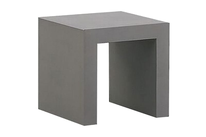 Havesæt med bord og 4 skamler 90x90 OLBIA - Grå - Havemøbler - Udendørsgruppe - Cafesæt