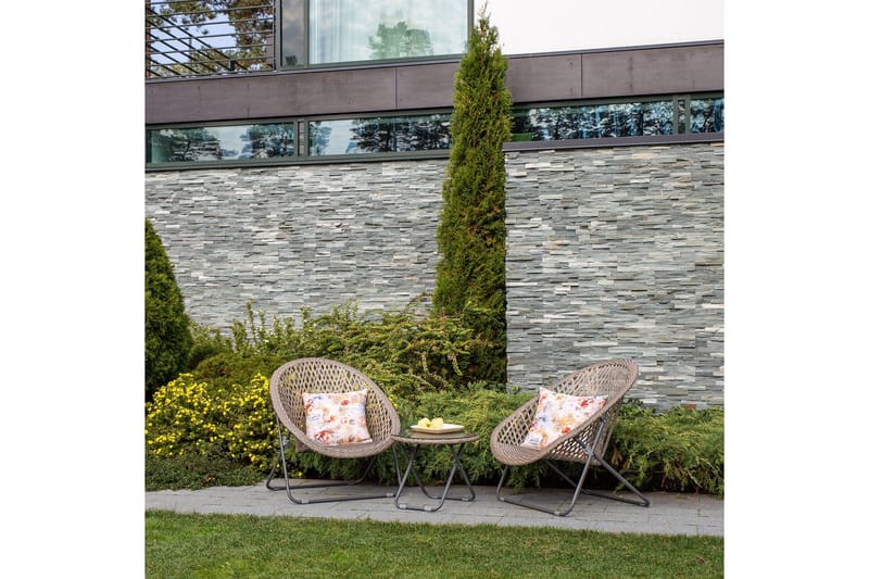 Møbelsæt TURKU 2 stole og bord sammenfoldelig - Havemøbler - Udendørsgruppe - Cafesæt