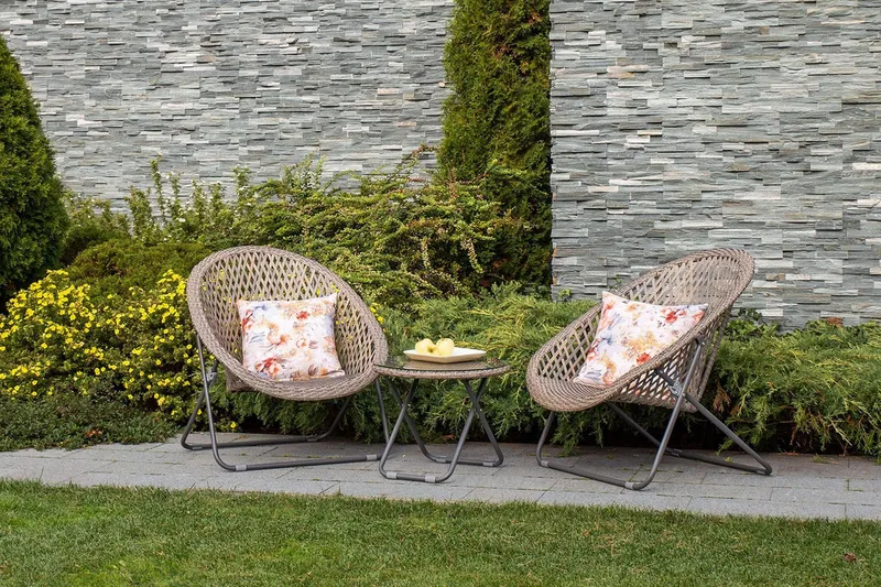 Møbelsæt TURKU 2 stole og bord sammenfoldelig - Havemøbler - Udendørsgruppe - Cafesæt