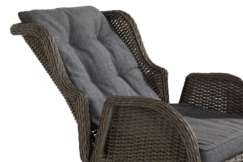 Marcus Cafés æt med 2 Reclinerlænestole med hynder - Grå - Havemøbler - Udendørsgruppe - Cafesæt