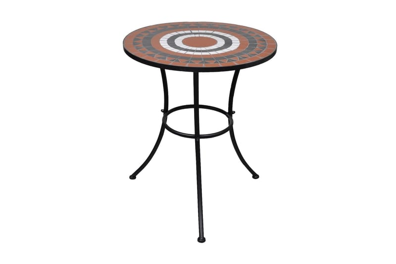 Mosaikbord Terracotta/Hvid 60 Cm - Brun - Havemøbler - Udendørsgruppe - Cafesæt