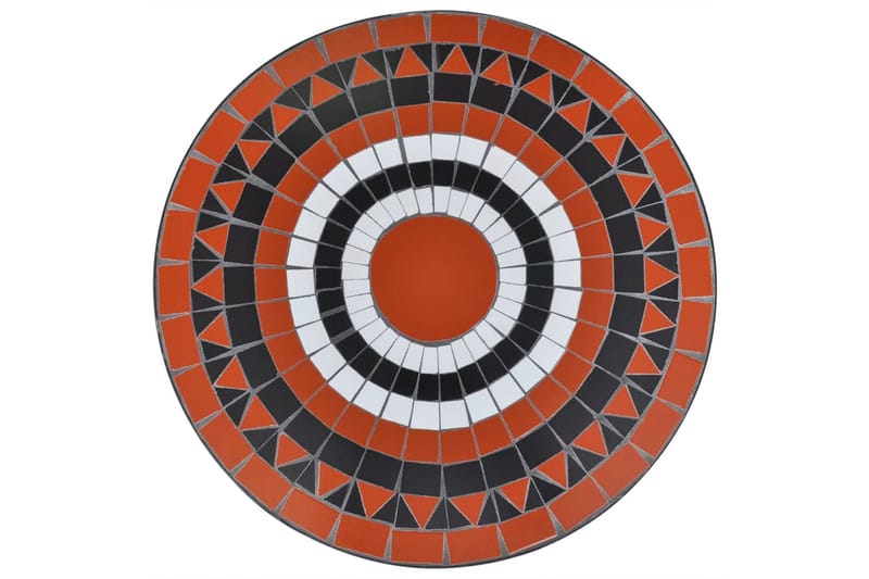 Mosaikbord Terracotta/Hvid 60 Cm - Brun - Havemøbler - Udendørsgruppe - Cafesæt