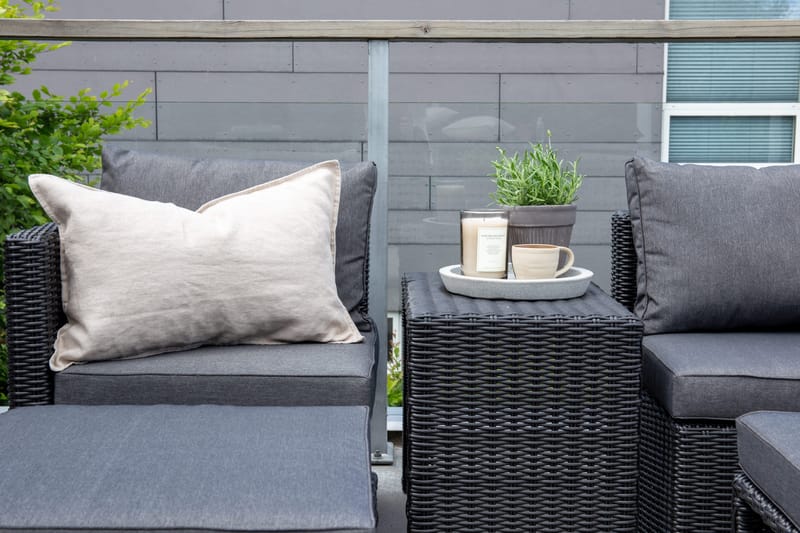 Quad Balkonsæt 2-Pers. - Sort - Havemøbler - Udendørsgruppe - Cafesæt