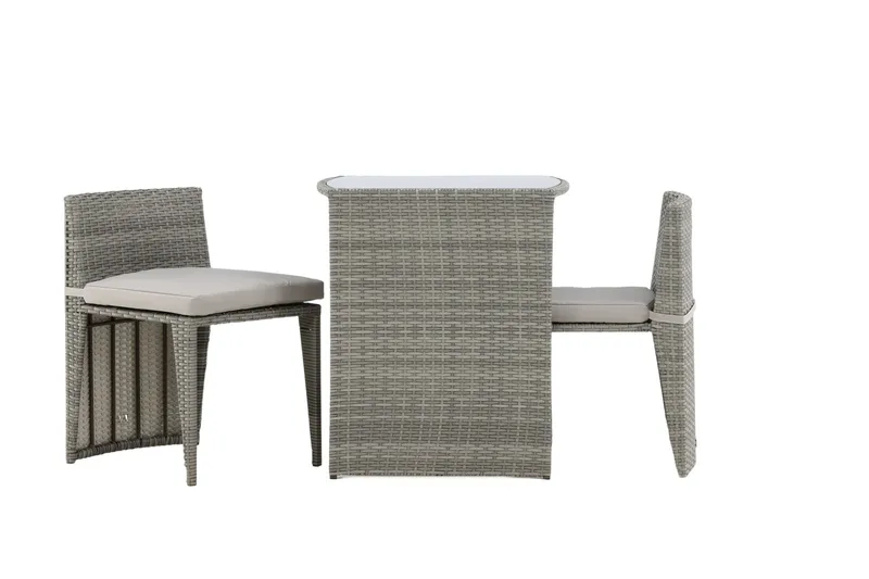 Savanna Cafésæt 50 cm + 2 Stole, Grå