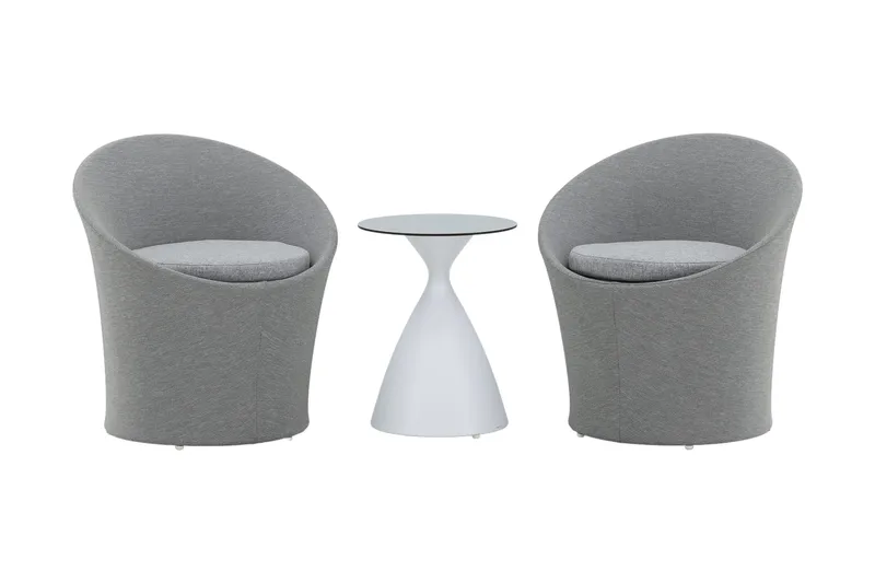 Spoga Balkonsæt 2-Pers., Hvid/Lysegrå