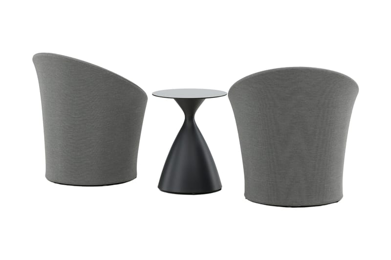 Spoga Balkonsæt 2-Pers. - Sort/Mørkegrå - Havemøbler - Udendørsgruppe - Cafesæt