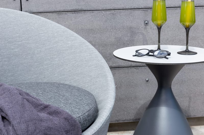 Spoga Balkonsæt 2-Pers. - Sort/Mørkegrå - Havemøbler - Udendørsgruppe - Cafesæt