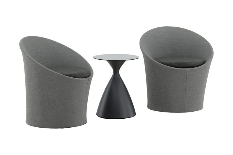 Spoga Balkonsæt 2-Pers. - Sort/Mørkegrå - Havemøbler - Udendørsgruppe - Cafesæt