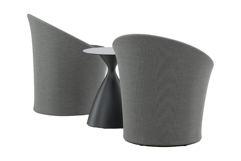 Spoga Balkonsæt 2-Pers. - Sort/Mørkegrå - Havemøbler - Udendørsgruppe - Cafesæt