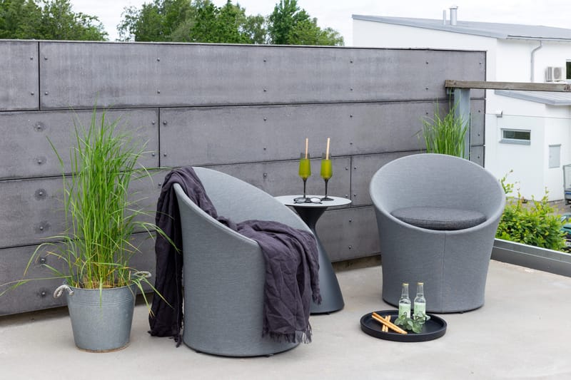 Spoga Balkonsæt 2-Pers. - Sort/Mørkegrå - Havemøbler - Udendørsgruppe - Cafesæt