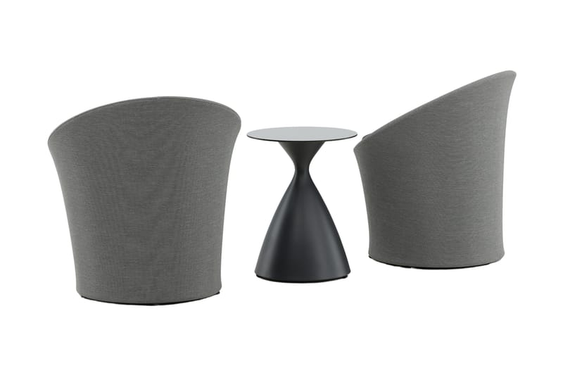 Spoga Balkonsæt 2-Pers. - Sort/Mørkegrå - Havemøbler - Udendørsgruppe - Cafesæt