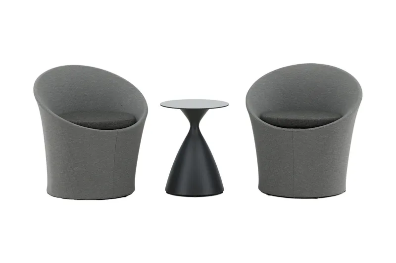 Spoga Balkonsæt 2-Pers., Sort/Mørkegrå