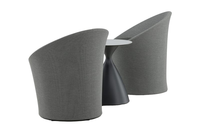 Spoga Balkonsæt 2-Pers. - Sort/Mørkegrå - Havemøbler - Udendørsgruppe - Cafesæt