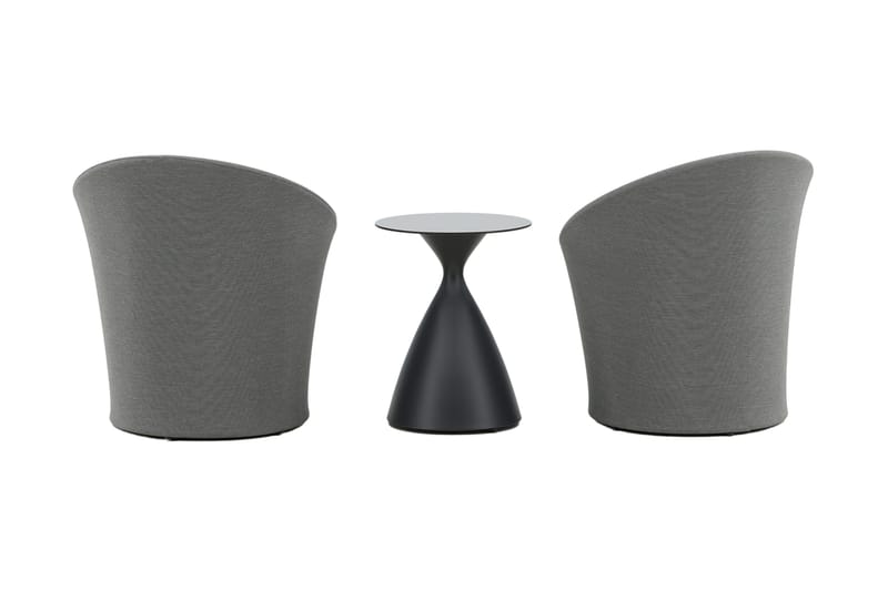 Spoga Balkonsæt 2-Pers. - Sort/Mørkegrå - Havemøbler - Udendørsgruppe - Cafesæt