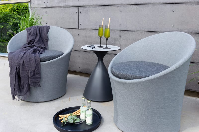 Spoga Balkonsæt 2-Pers. - Sort/Mørkegrå - Havemøbler - Udendørsgruppe - Cafesæt