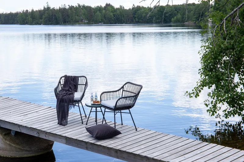 Viga Balkonsæt 2-Pers. - Sort - Havemøbler - Udendørsgruppe - Cafesæt