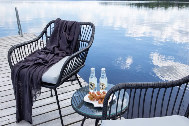 Viga Balkonsæt 2-Pers. - Sort - Havemøbler - Udendørsgruppe - Cafesæt